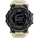 Relógio Smael Militar 1802 - Digital Watch relógio 024 AmploTech Pulseira Bege 